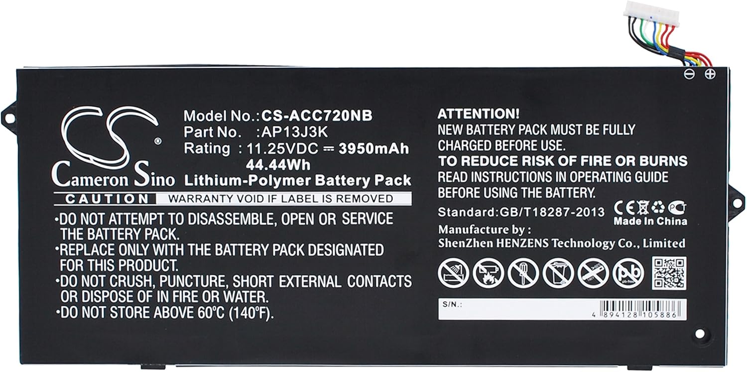 Replacement Battery Compatible for Chromebook 14 CB3-431-C6UD Chromebook C720-2420 (3950mAh/11.25V), AP13J7K 31CP5/67/90 KT.00307.006 AP13J3K(3ICP5/67/90) Battery Pack of 2
