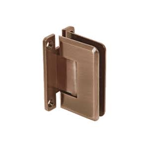 CRL P1n037abr Antique Brass Pinnacle 037 Series Wall Mount Full Back Plate Standard HINGE, Gold