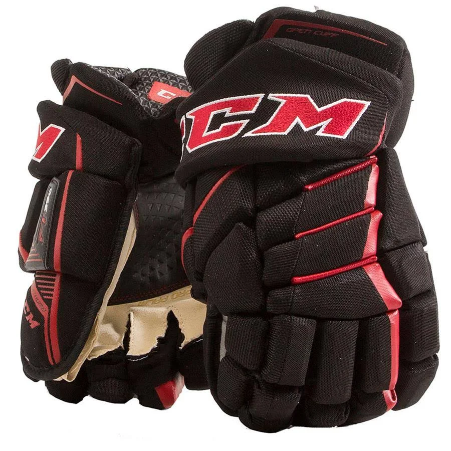 CCM JetSpeed FT390 Hockey Gloves - Senior - Black/Red - 14.0x22