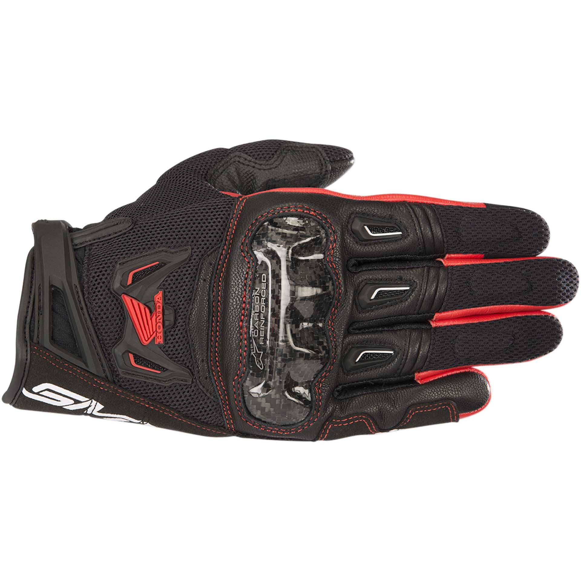 Alpinestars SMX-2 Air Carbon V2 Honda Gloves Black Red