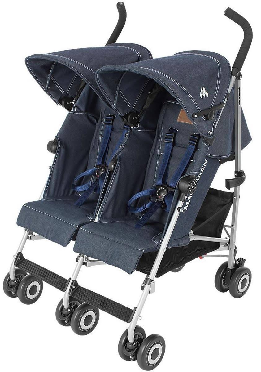 Maclaren Denim Twin Triumph Stroller, Indigo