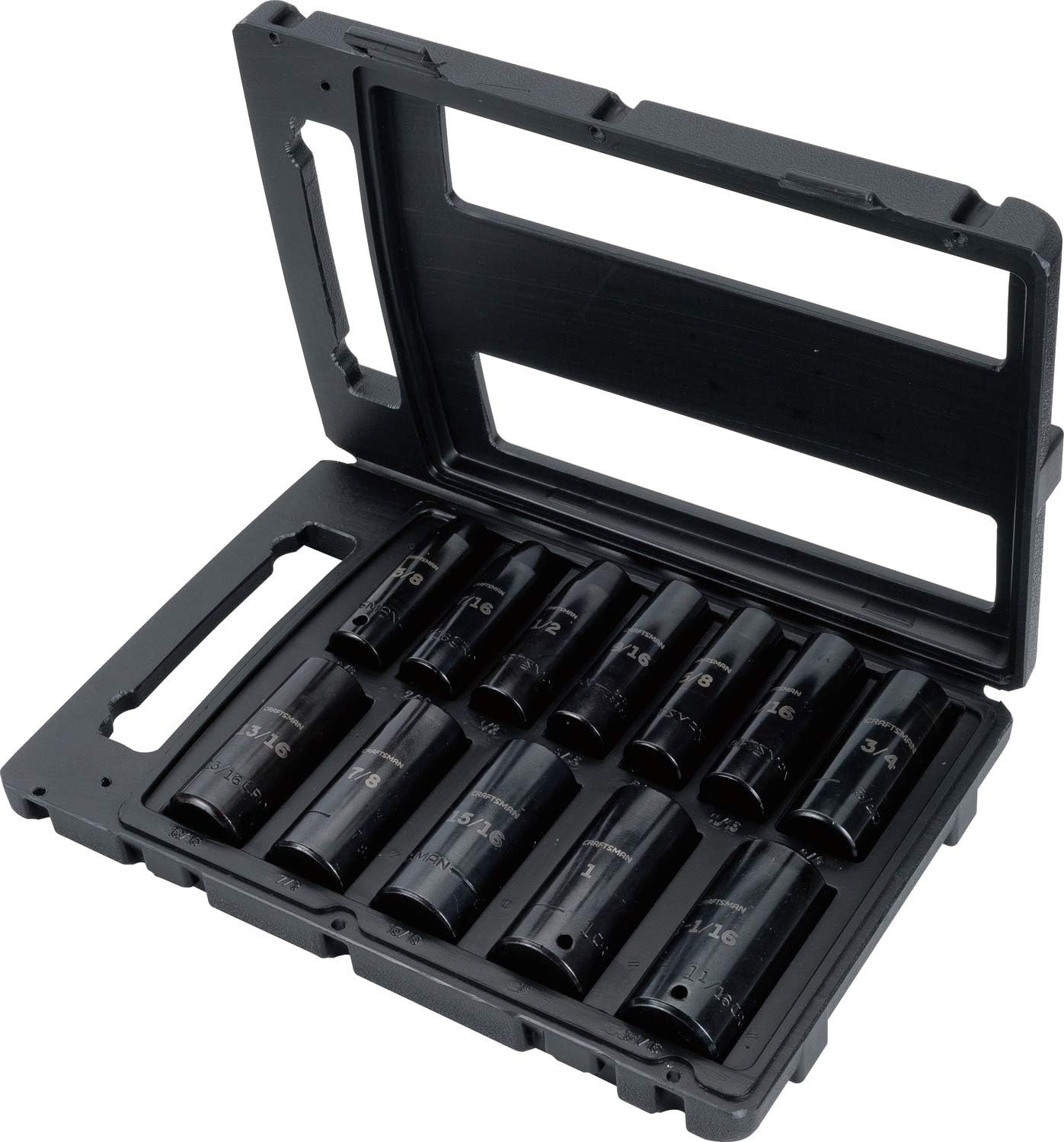 CRAFTSMAN Deep Impact Socket Set, SAE, 1/2-Inch Drive, 12 Pieces (CMMT15886)
