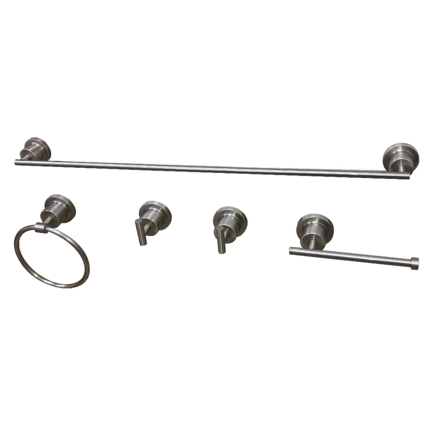 Kingston Brass Bah8212478sn Concord 5-Piece Bathroom Accessory Set, Brushed Nickel