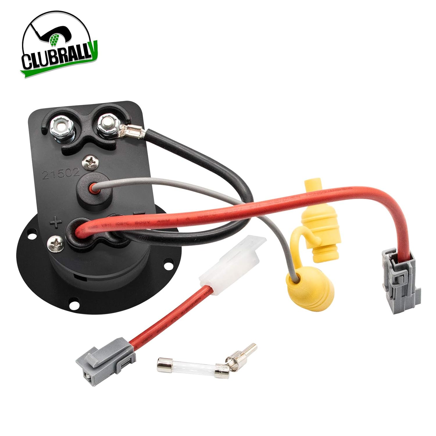 CLUBRALLY Club Car Charger Receptacle and Fuse Assembly Kit 102848701/102848702