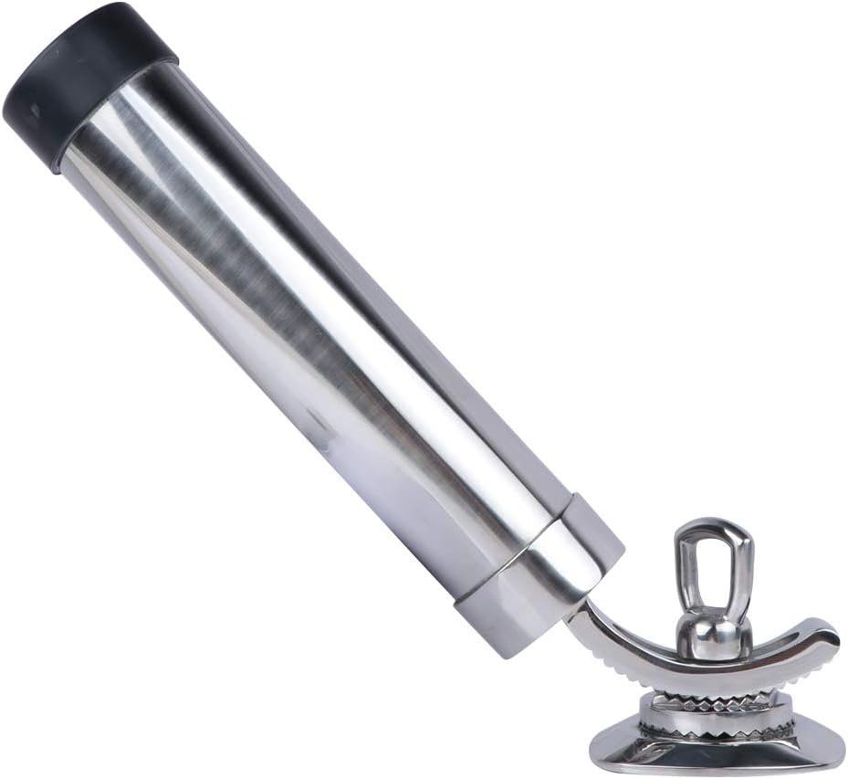 360&deg; Adjustable Fishing Rod Holder Boat Stainless Steel Rod Holder Deck Mount Round Base for Marine Yacht Boat Camper RV