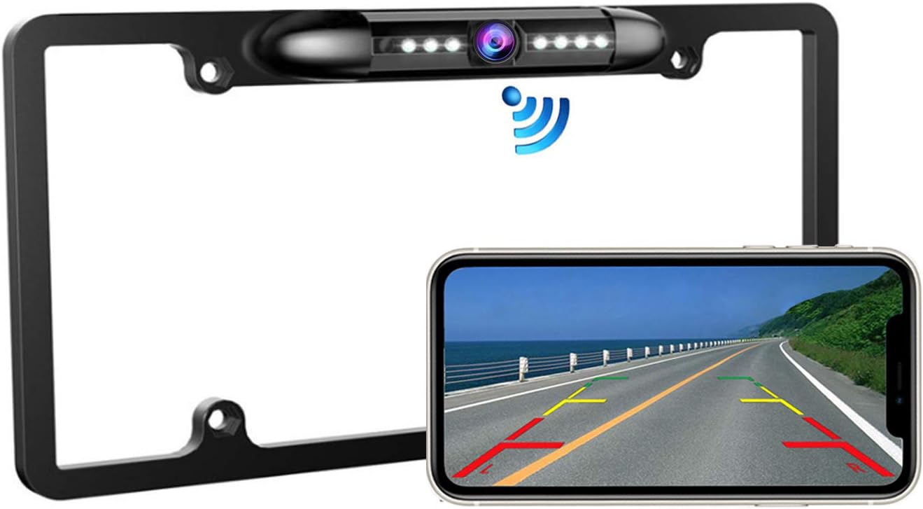 Casoda 2022 Latest Wireless License Plate Backup Camera, Crystal Clear View Strong Signal Infrared Night Vision Suitable for Car SUV, Easy to Install&hellip;