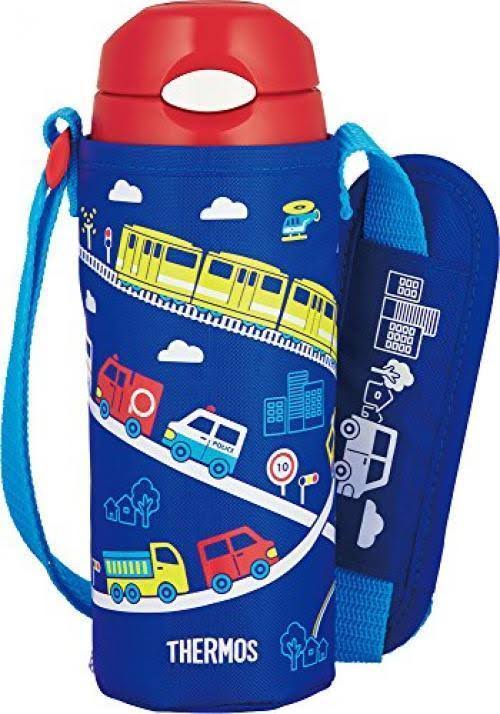 *Thermos Vacuum Insulation Straw Bottle [One-touch] 400ml Blue FHL-401F BL