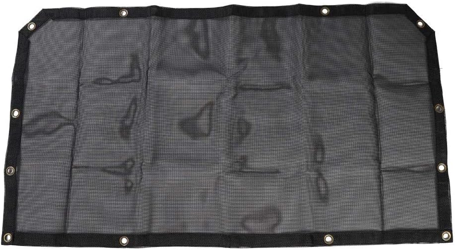 JeCar JL Sunshade Mesh Bikini Top Roof Sun Shade Exterior Accessories for 2018-2021 Jeep Wrangler JL JLU & 2020 Jeep Gladiator JT, Black