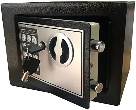 Strong and Safe Hotel Safes - The mini safe box is made of reinforced solid steel wall construction Pack of 2
