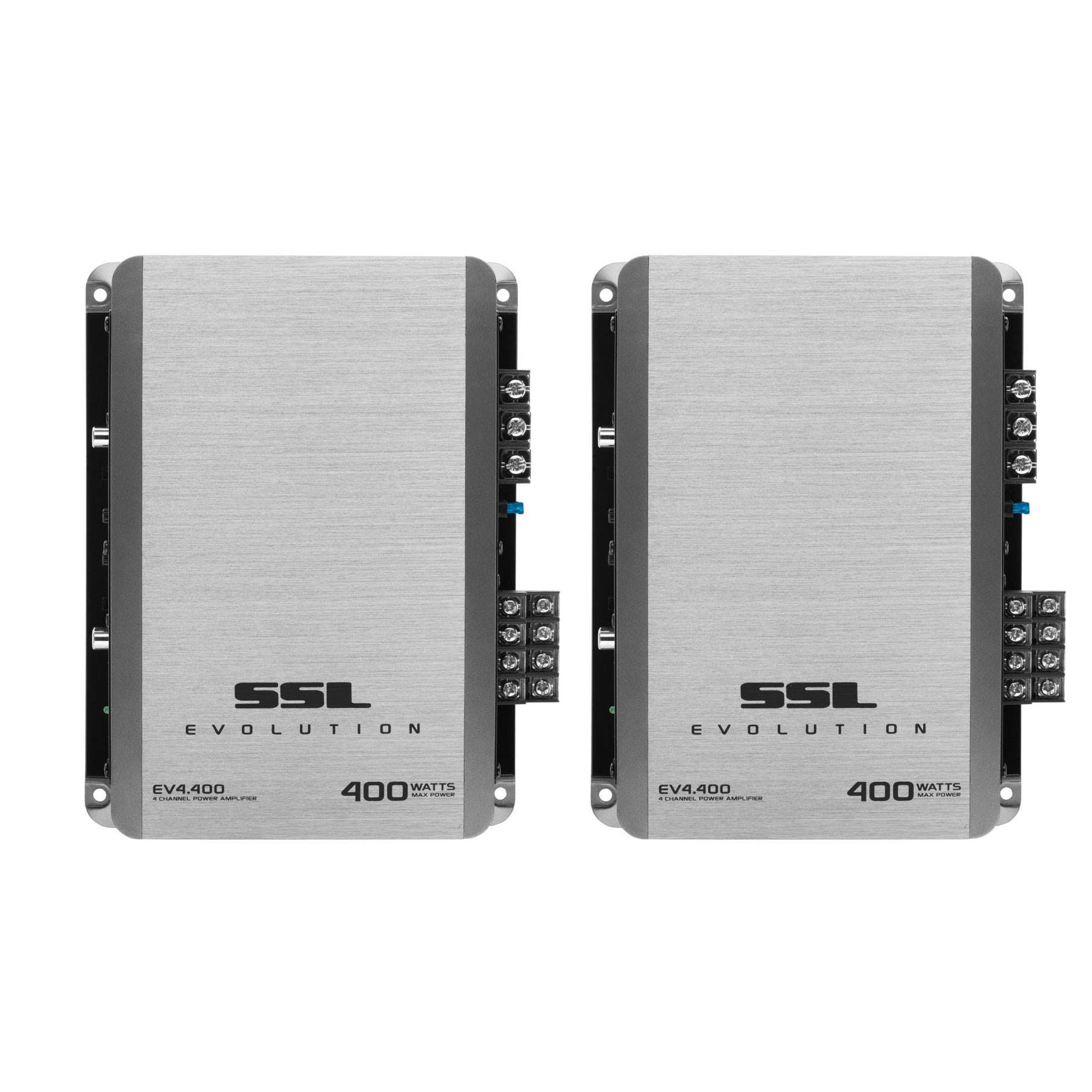 Sound Storm Evolution 400 W 4-Channel Full Range Class A/B Amplifier (2 Pack)