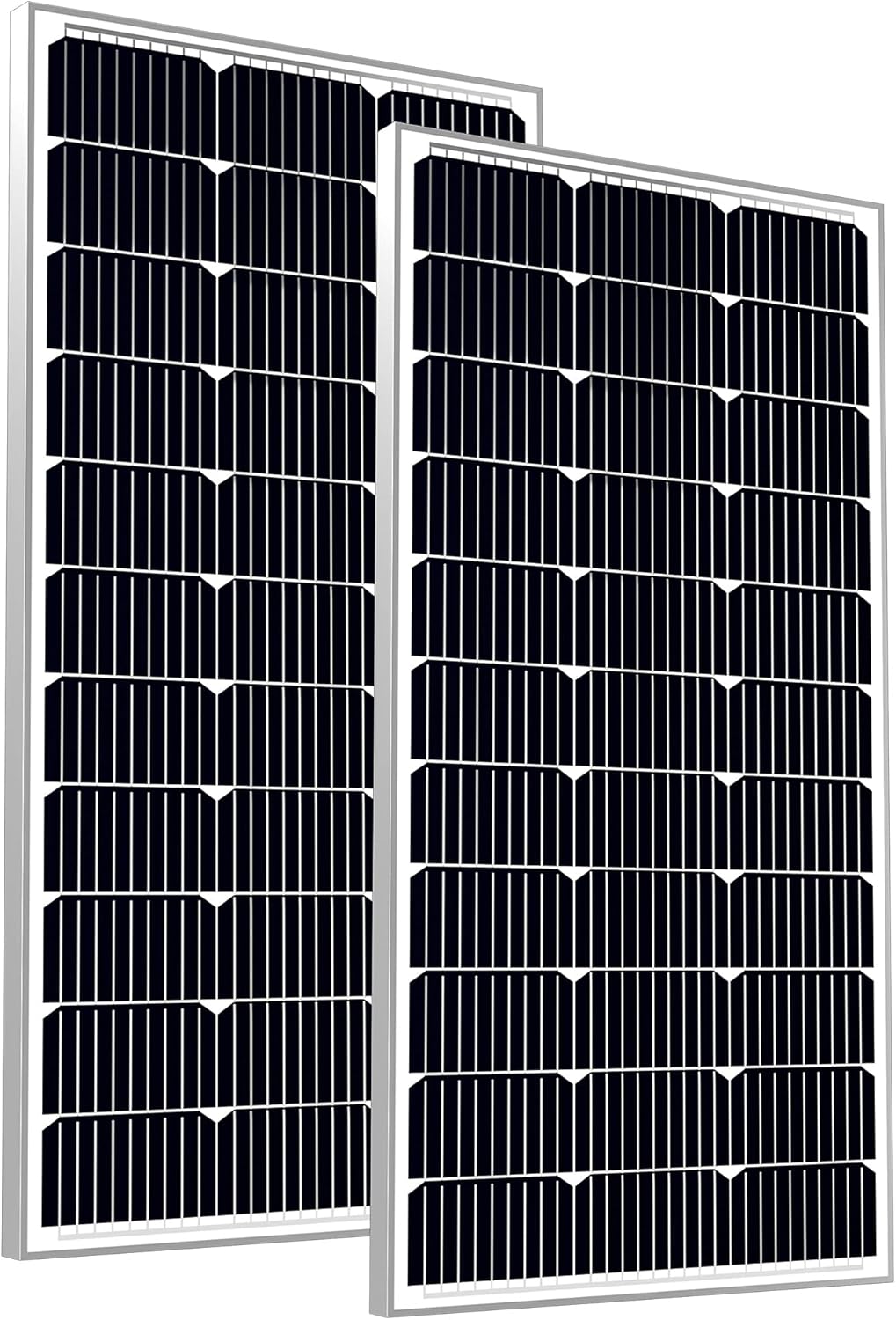 SOLPERK 200W Solar Panels 12V, Monocrystalline Solar Panel Kit with High Efficiency Module PV Power for Battery Charging, Off Grid Solar Panels for RV, Boat, Camper, Roof, Cabin, Shed, Home 2 Packs
