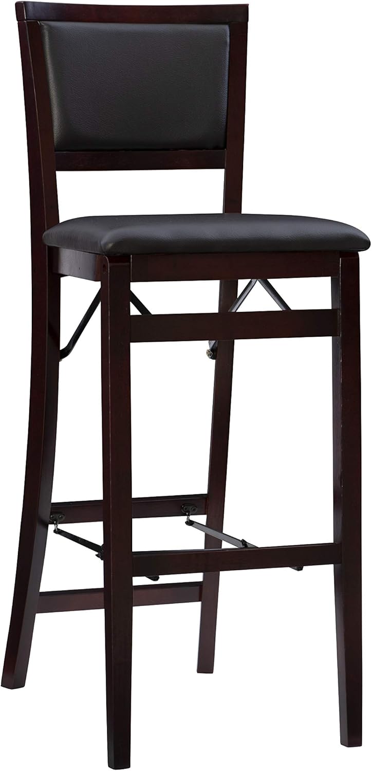 Linon Keira Pad Back Folding Bar Stool Pack of 2