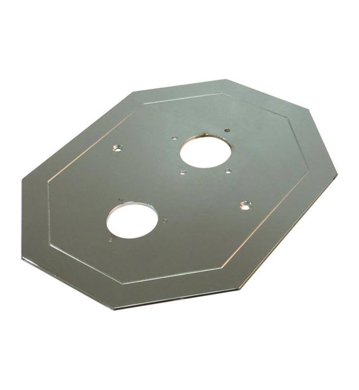 Rohl 9.18556APC Perrin u0026 Rowe Polished Chrome Hexagonal Faceplate Only for Concealed Thermostatic Mixer with Volume Control