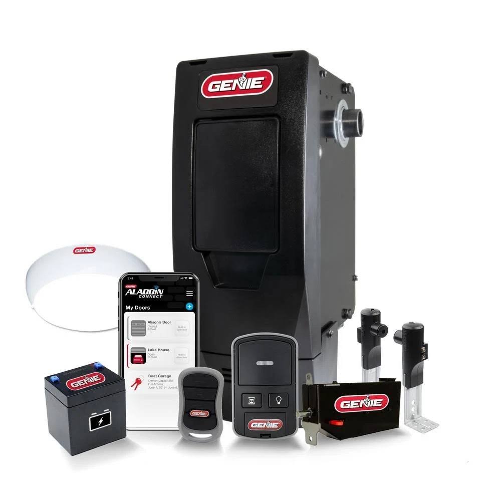 Genie 6172H-B Wall Mount Smart Garage Door Opener- Direct Drive Side Mount with Wireless Wall Console Battery Backup and Alexa