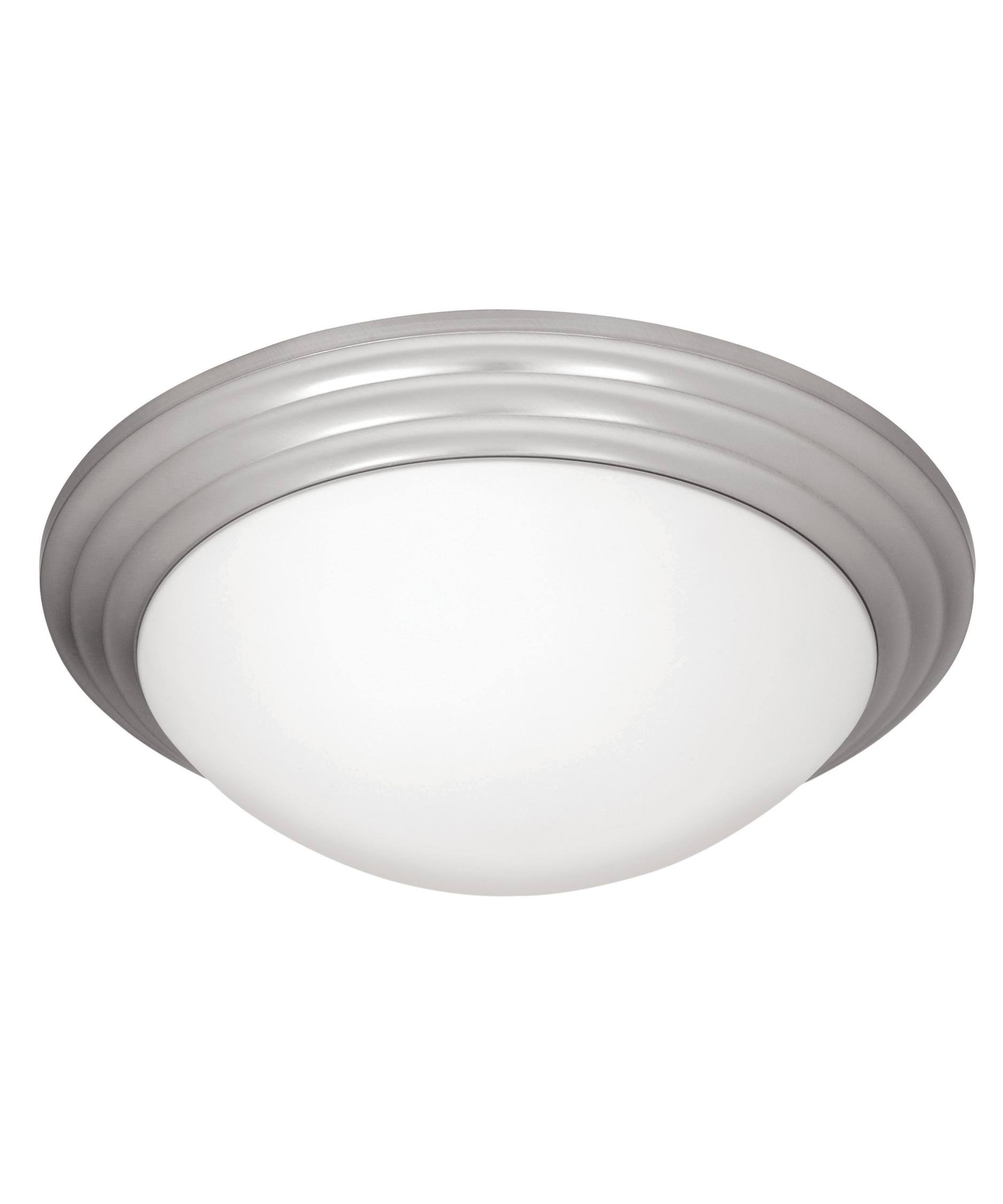 Access Lighting 20652LEDDLP-BS-OPL 16 in. Strata LED Brushed Steel Flush Mount Ceiling Light