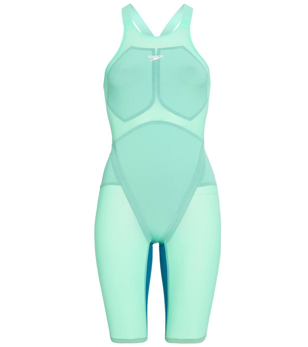 Speedo Fastskin Pure Valor Open Back Kneeskin Green Glow