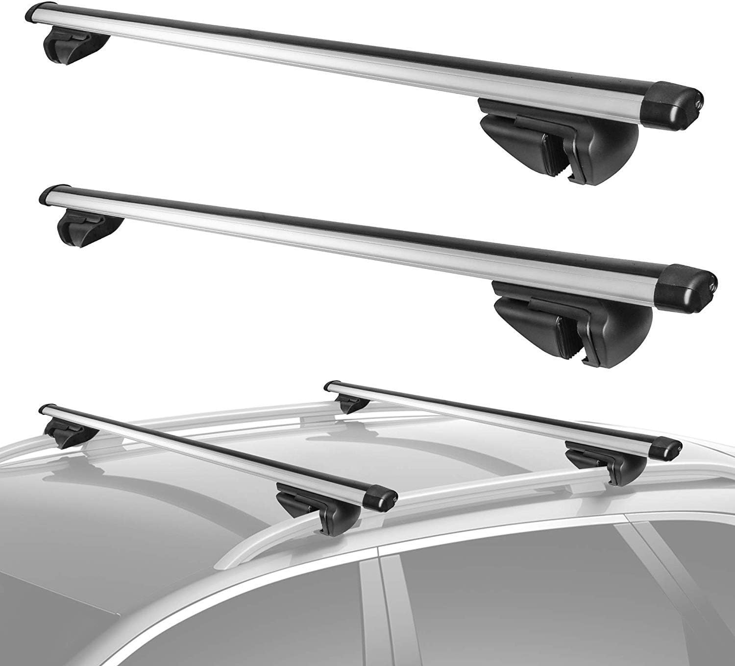 MOSTPLUS Universal Adjustable Roof Rack Cross Bar Compatible for Maximum 48