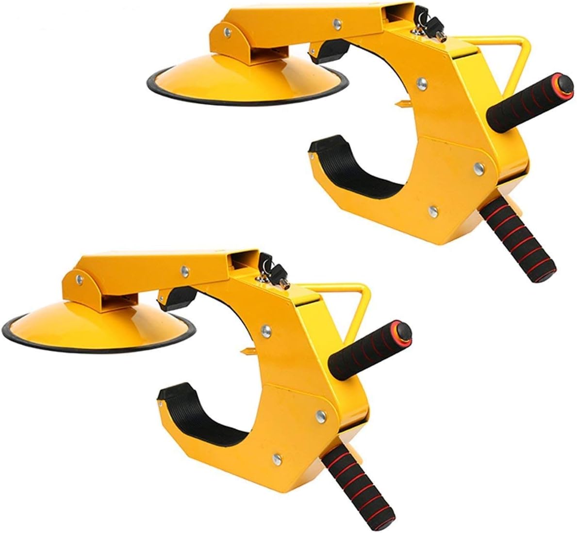 YaeTek 2pcs Wheel Lock Clamp Adjustable Tire Boot Lock Anti-Theft Lock Clamp Boot Tire Claw for Parking Car Truck RV Boat Trailer - 2 Pack