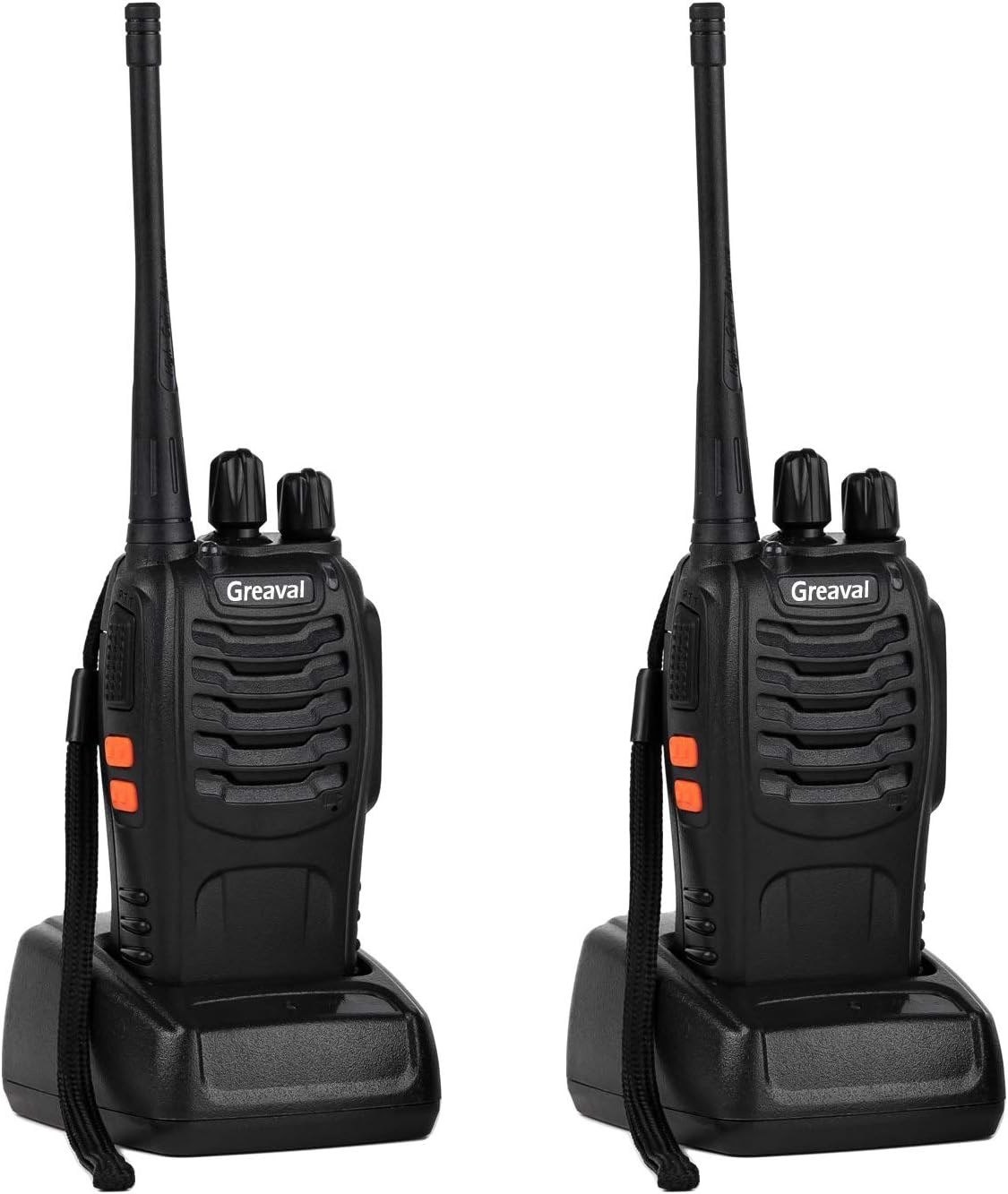 Greaval Walkie Talkies 10 Pack Rechargeable Two-Way Radios with Earpiece 16 Channel UHF Radio, Li-ion Battery and Charger Included