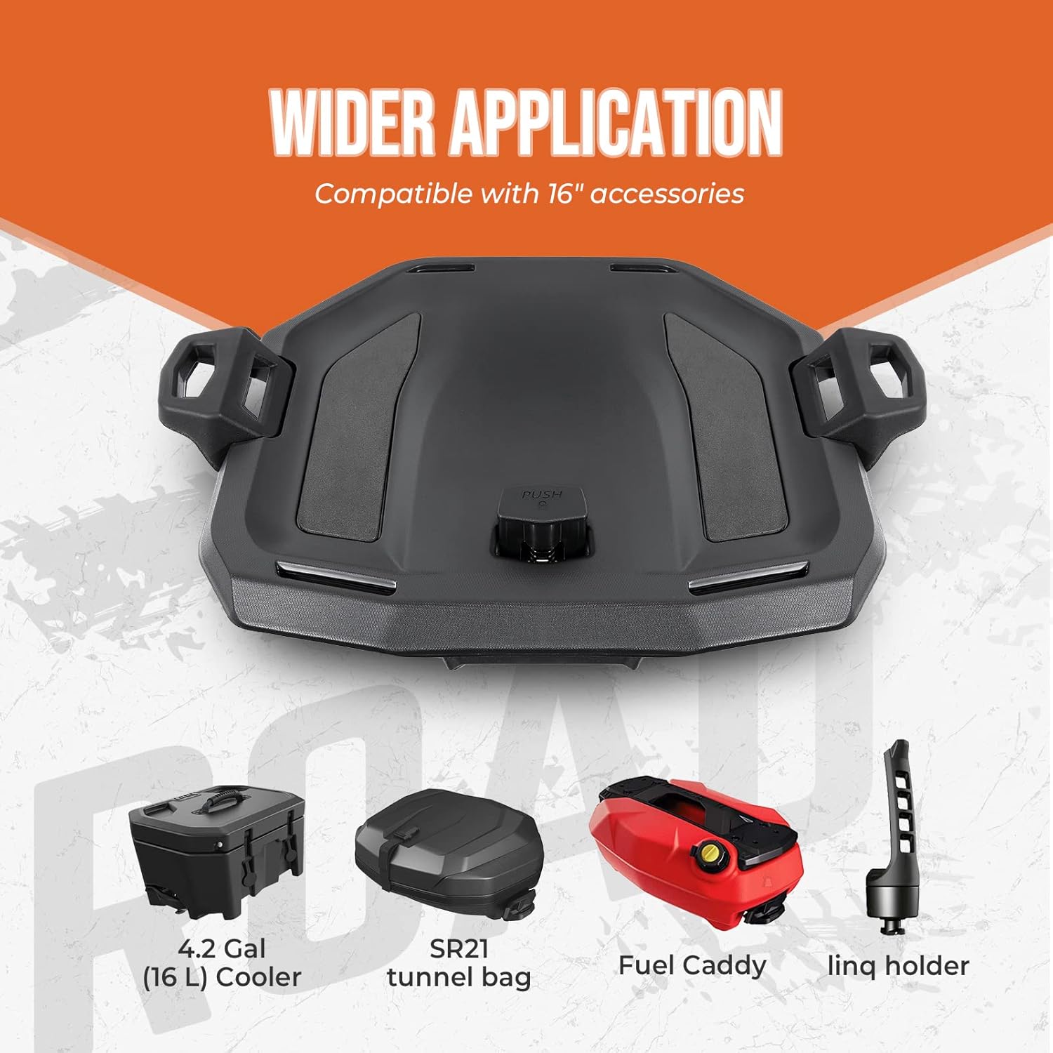 Kemimoto Ryker Rear Rack Compatible with Linq accessories, ryker rear commodity shelf compatible with Can-Am Ryker 600, 900 & Rally Edition Replace 219400965