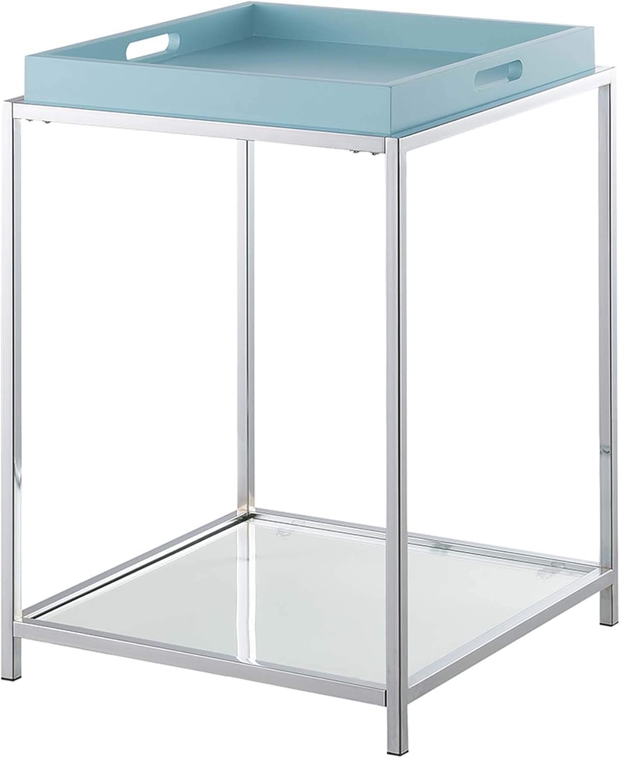 Convenience Concepts Palm Beach End Table with Removable Trays and Shelf, Sea Foam