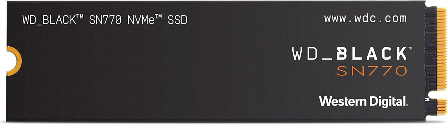 WD_BLACK 1TB SN770 NVMe Internal Gaming SSD Solid State Drive - Gen4 PCIe, M.2 2280, Up to 5,150 MB/s - WDS100T3X0E