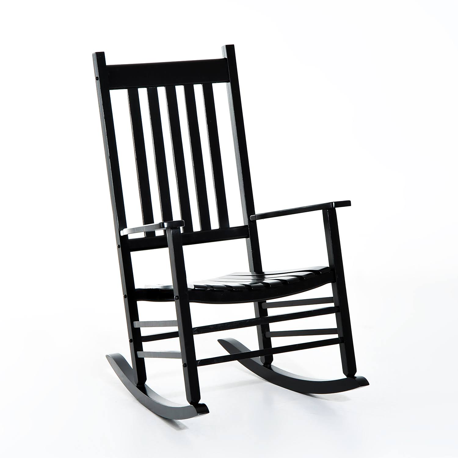 Outsunny Porch Rocking Chair Outdoor Patio Wooden Rocking Chair Black