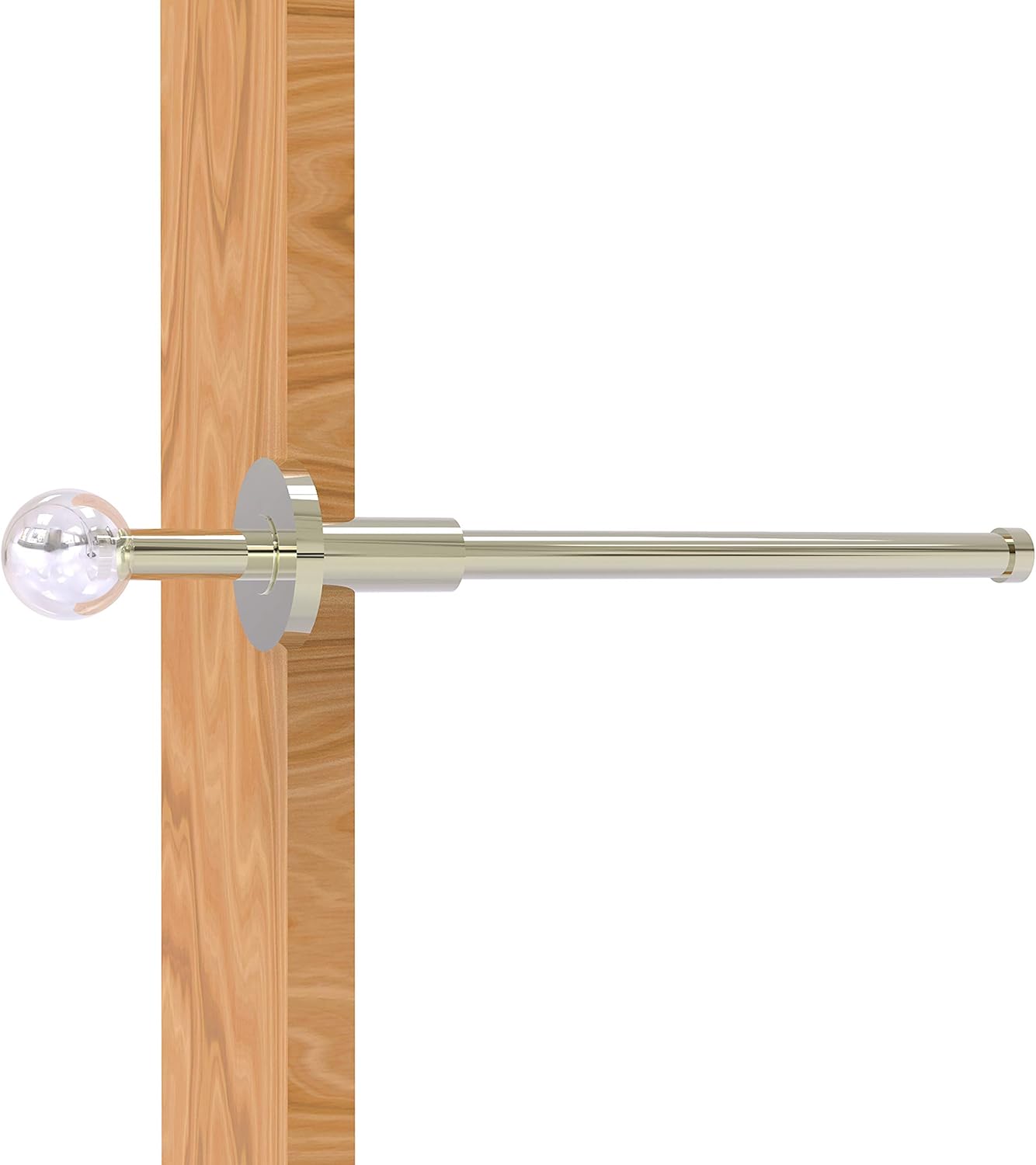 Allied Brass Clearview Collection Retractable Pullout Garment Rod, Polished Nickel