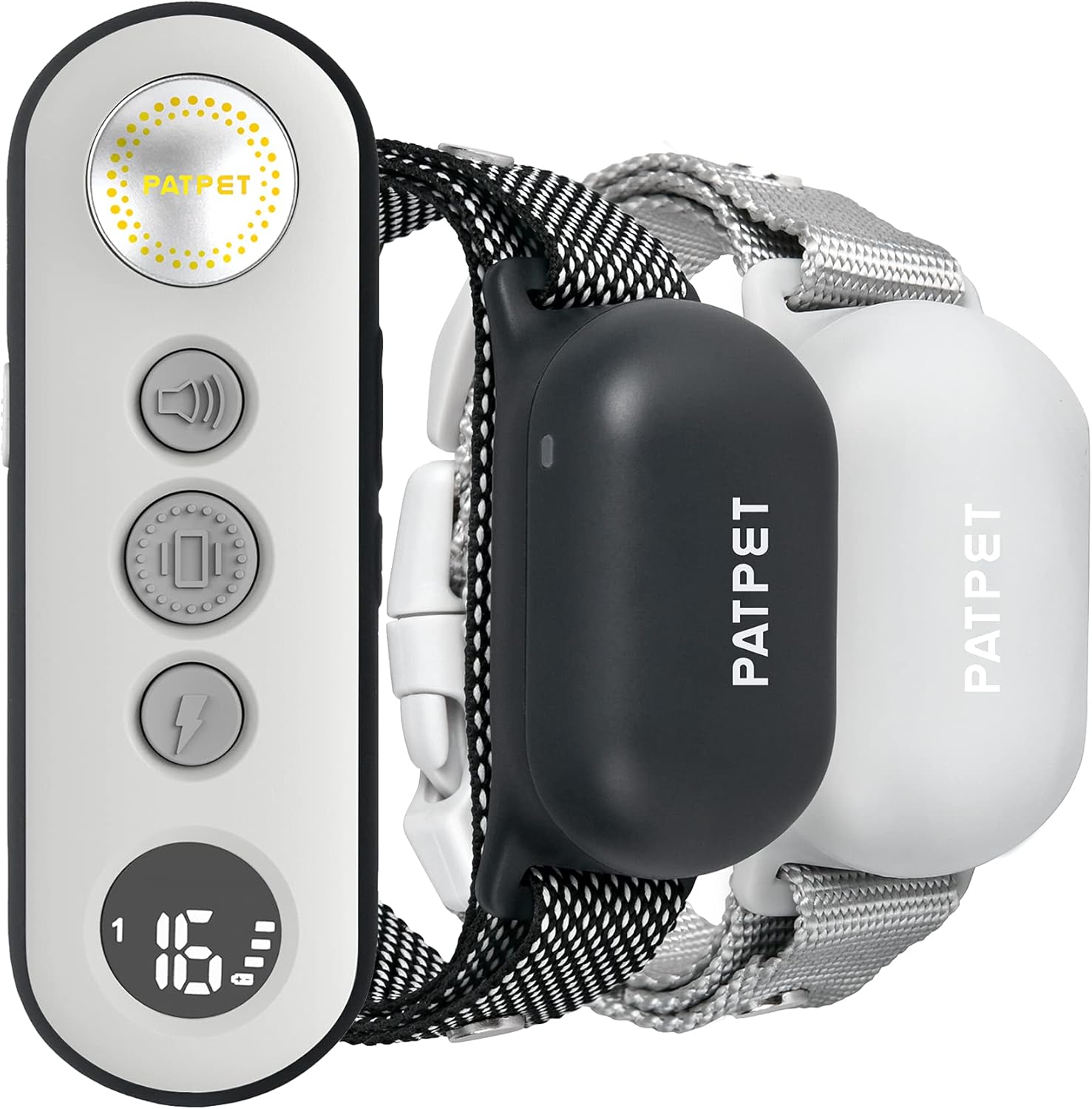 PATPET Dog Training Collar with Remote, Rechargeable IPX7 Waterproof 2 Packs Dog Shock Collar for 8 to 110 lbs Small Medium Large 2 Dogs Pack of 2