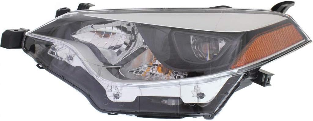 CarLights360: For 2014 2015 2016 Toyota Corolla Headlight Assembly Driver Side w/Bulbs Black Housing DOT Certified For TO2502216