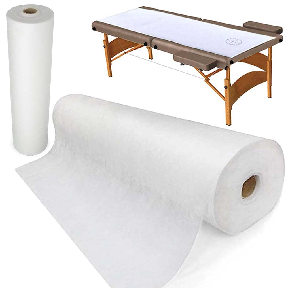 PandaSpa Disposable Non Woven Bed Sheet Roll 30 gsm Precut Hole Massage Table Paper Roll Bedsheet (Pack of 2) Pack of 2