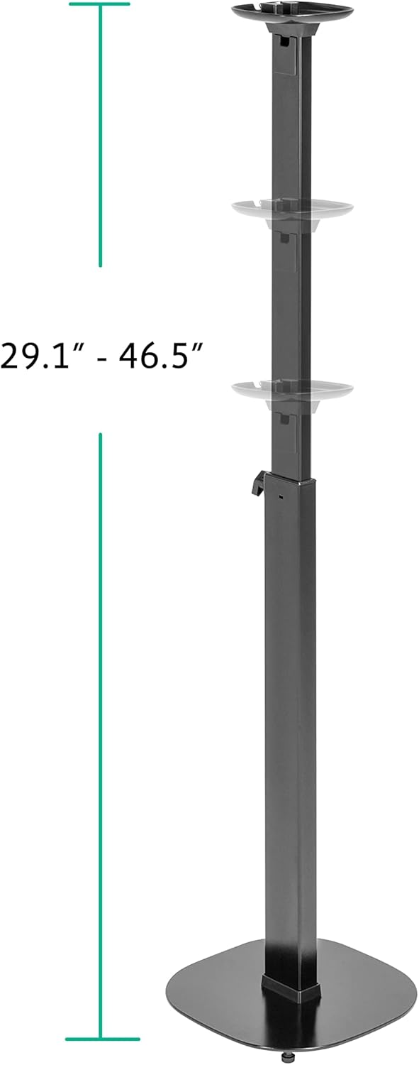 ynVISION E-Z Height Adjustable Floor Stands for Sonos One, One SL, Play:1 | 2 Pack |