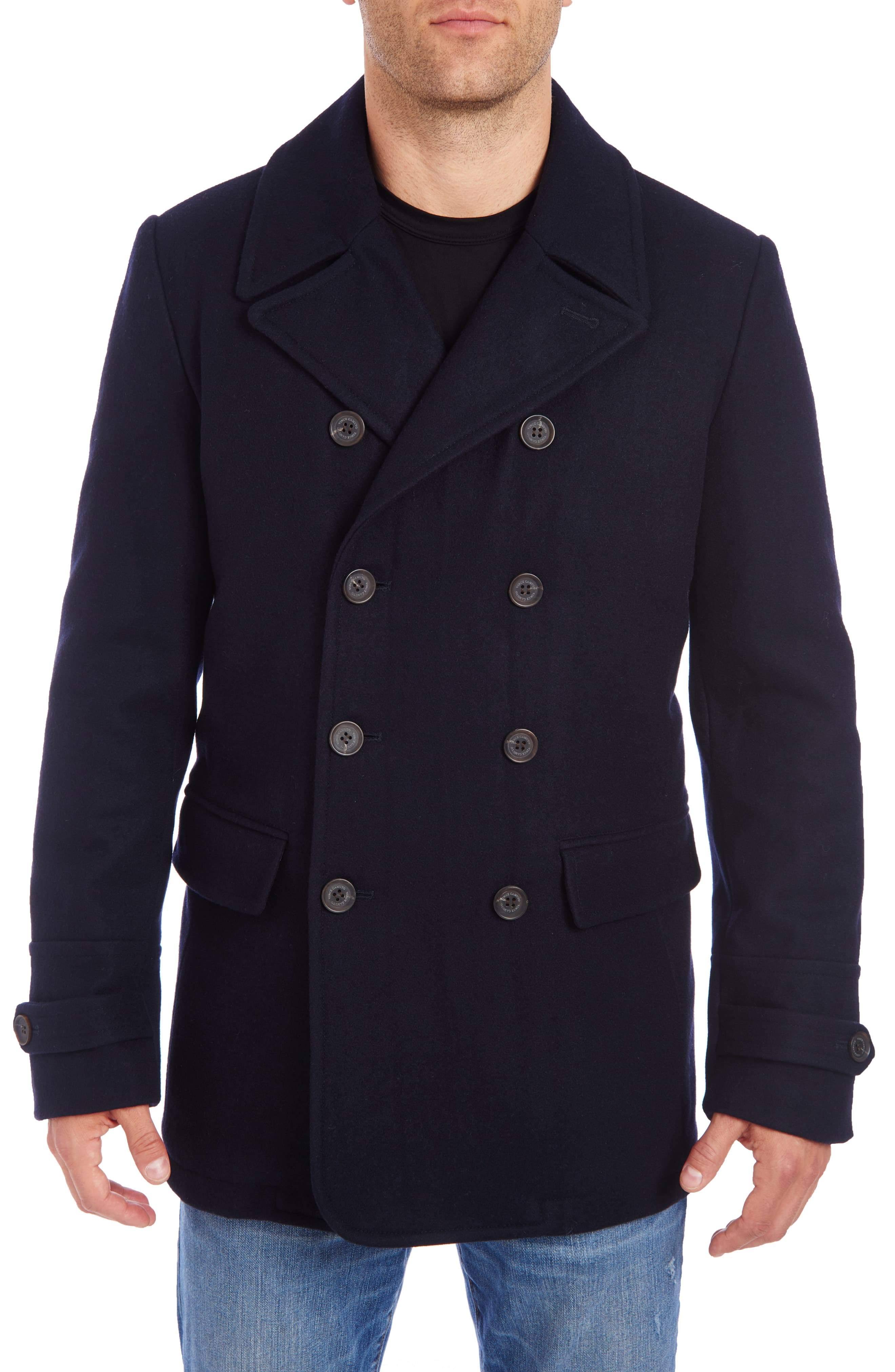 Vince Camuto Water Resistant Wool Blend Peacoat Navy