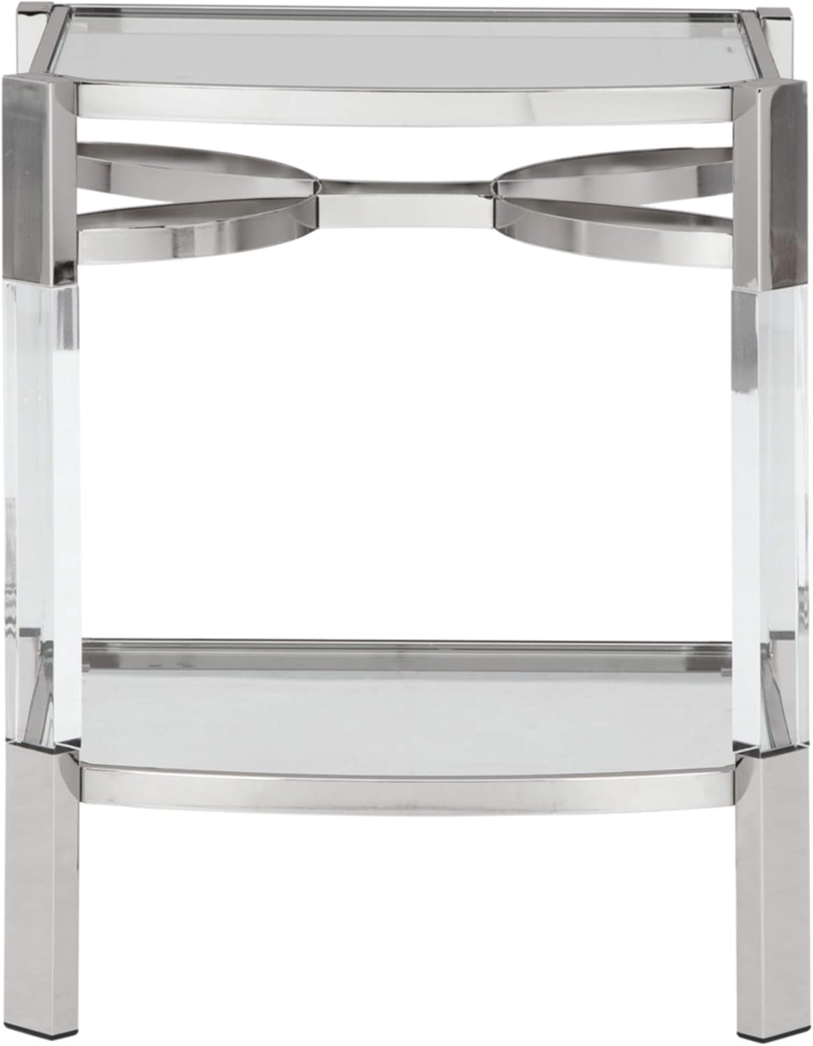Signature Design by Ashley Chaseton Modern Glam Accent End Table, Silver Finish