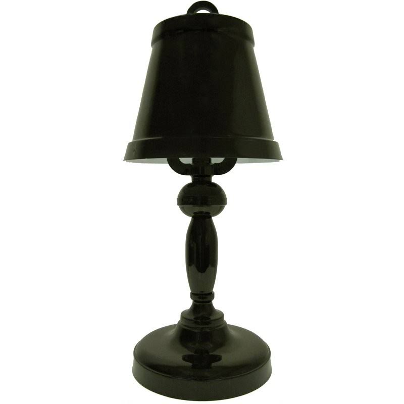 Pangea Home Kristina Small Metal Table Lamp in Black