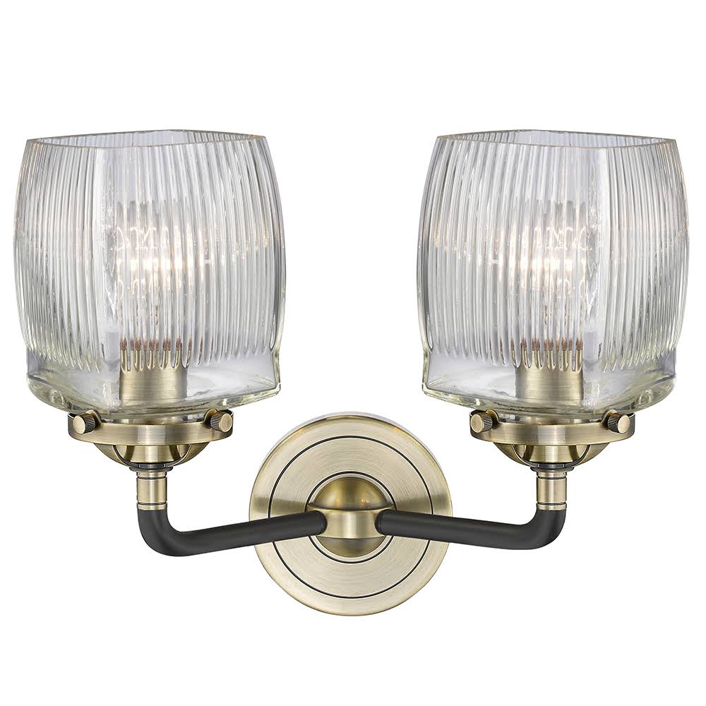 Innovations 284-2W-BPN-G302-LED Black Polished Nickel Colton 2 Light Bath Vanity Light