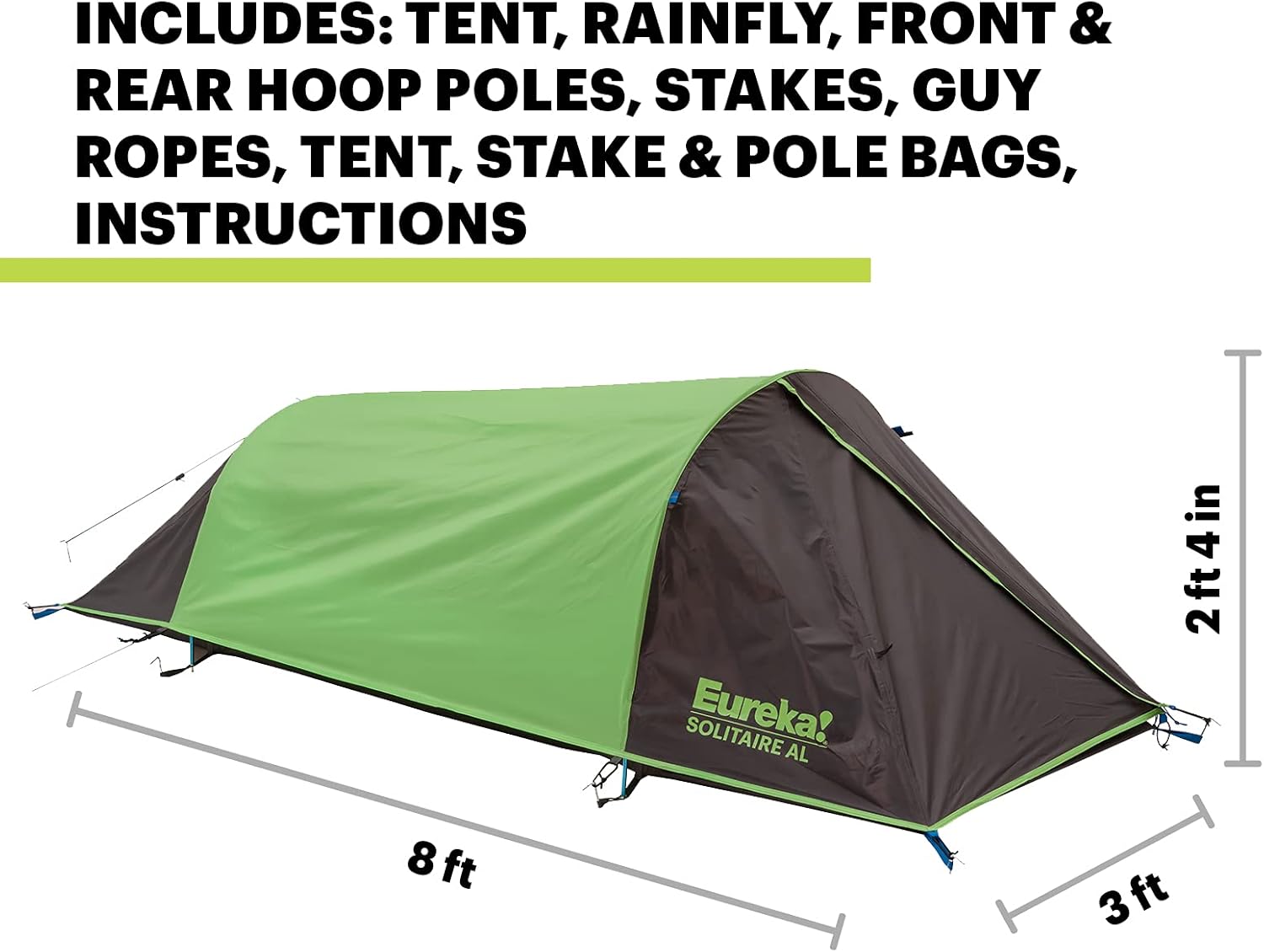 Eureka! Solitaire AL 1 Person, 3 Season, Camping and Backpacking Tent