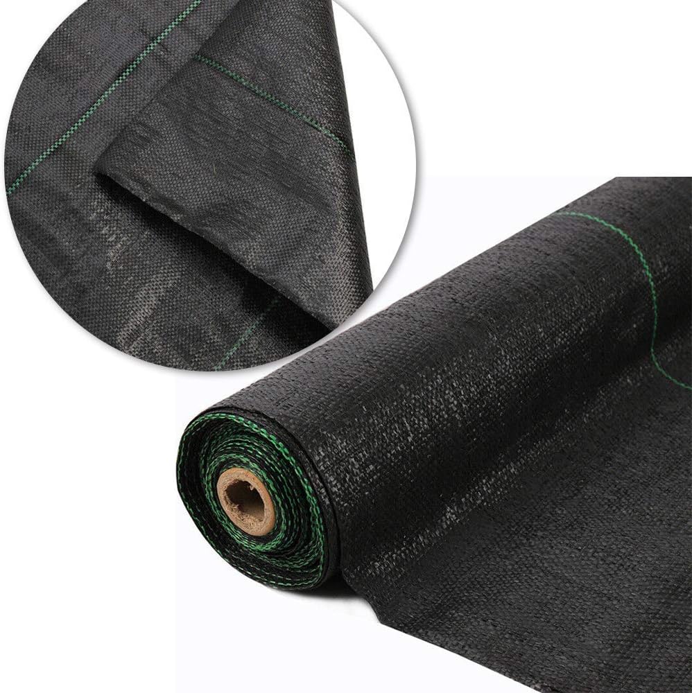 LITA Weed Barrier Control Fabric Ground Cover Membrane Garden Landscape Driveway Weed Block Nonwoven Heavy Duty 125gsm Black (5FT x 100FT) Pack of 2
