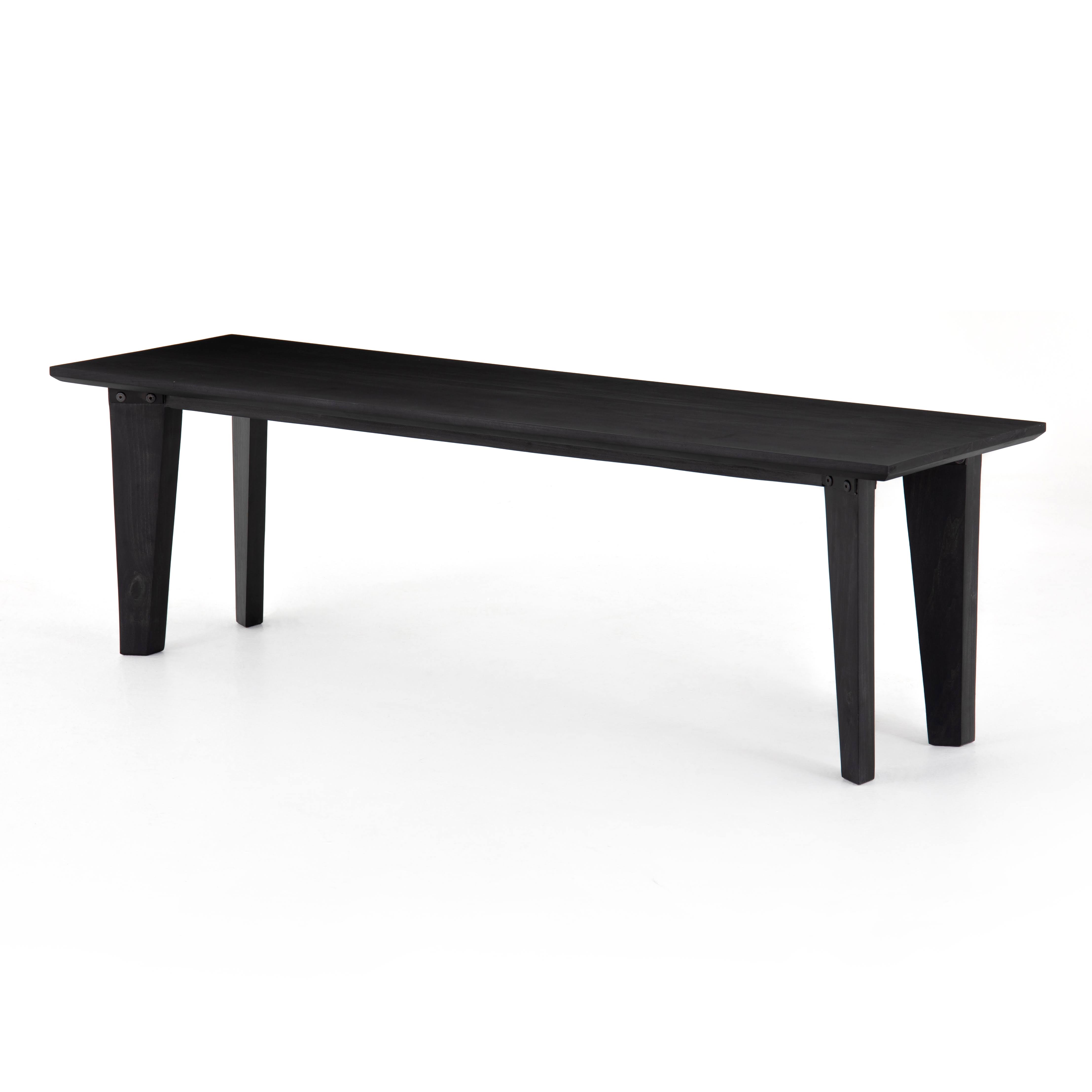 Four Hands Axel Dining Bench (Black Wash Poplar)