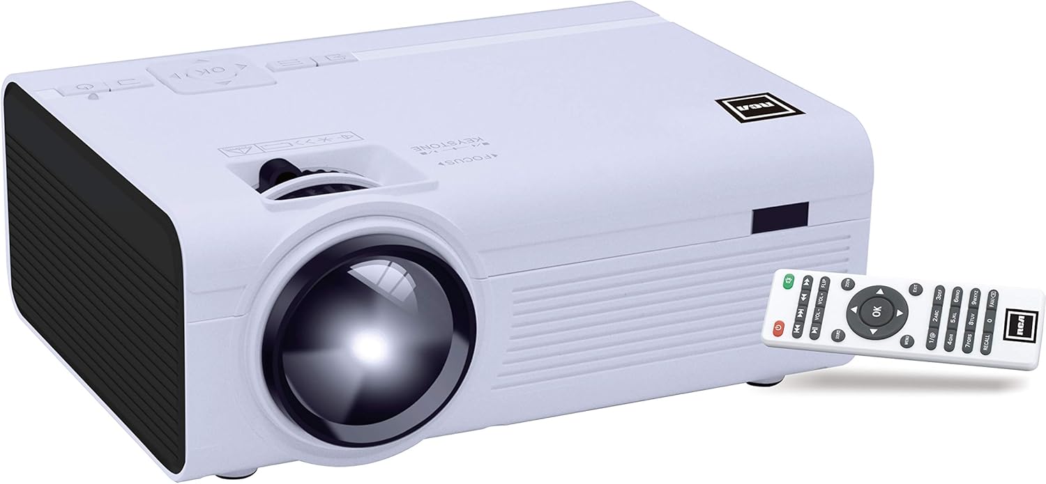 RCA RPJ136 Home Theater Projector - 1080p Compatible, High Res, Bright, White Pack of 2