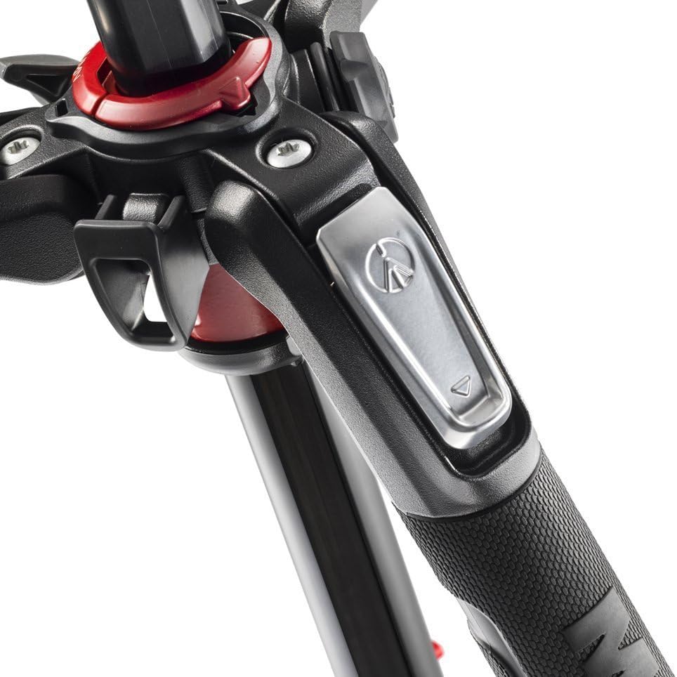 Manfrotto MT190CXPRO4 4 Section Carbon Fiber Tripod Legs with Q90 Column (Black) Includes A Bonus ZAYKiR Tripod Strap Non-Slip with Two Quick-Release Loops (Black)