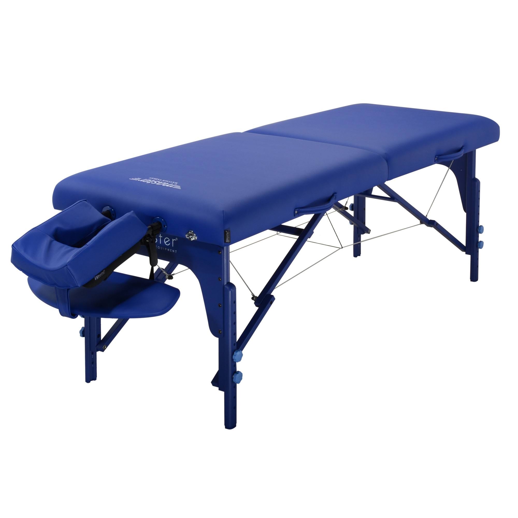 Master Massage 31x22 Montclair Pro Portable Massage Table Package, Imperial Blue