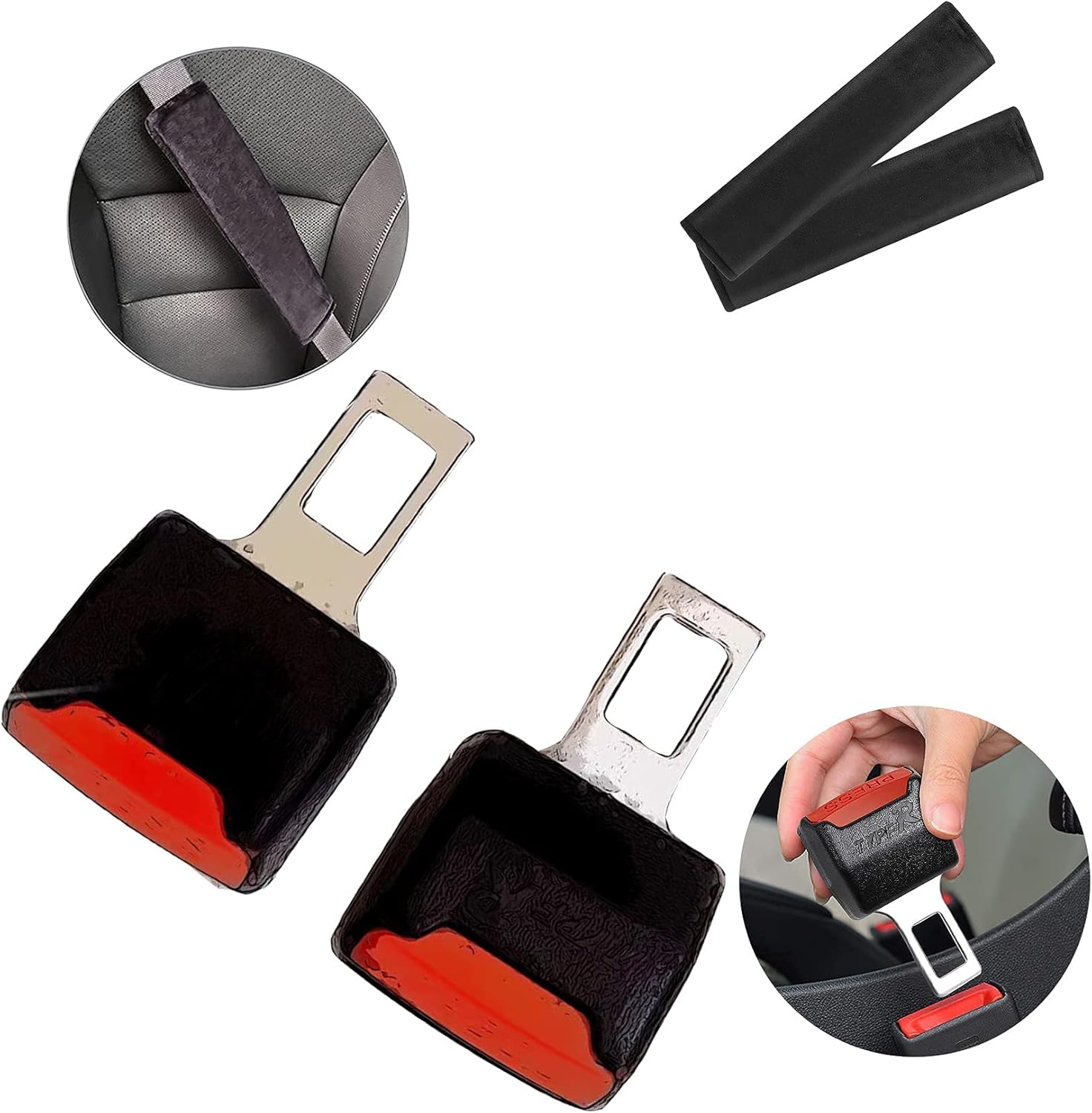 2-Pack Thick Plush Shoulder Pad for a More Comfortable Driving Suitable for Adults,Helps Protect Your Neck and Shoulder (Black)&hellip;