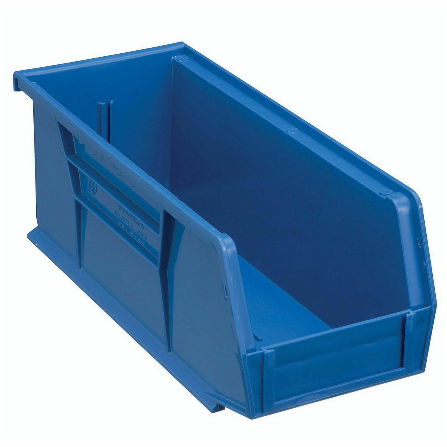 Global Industrial Plastic Stack u0026 Hang Bin, 4-1/8x22W x 10-7/8x22D x 4x22H, Blue - Pkg Qty 12 Qus224bl