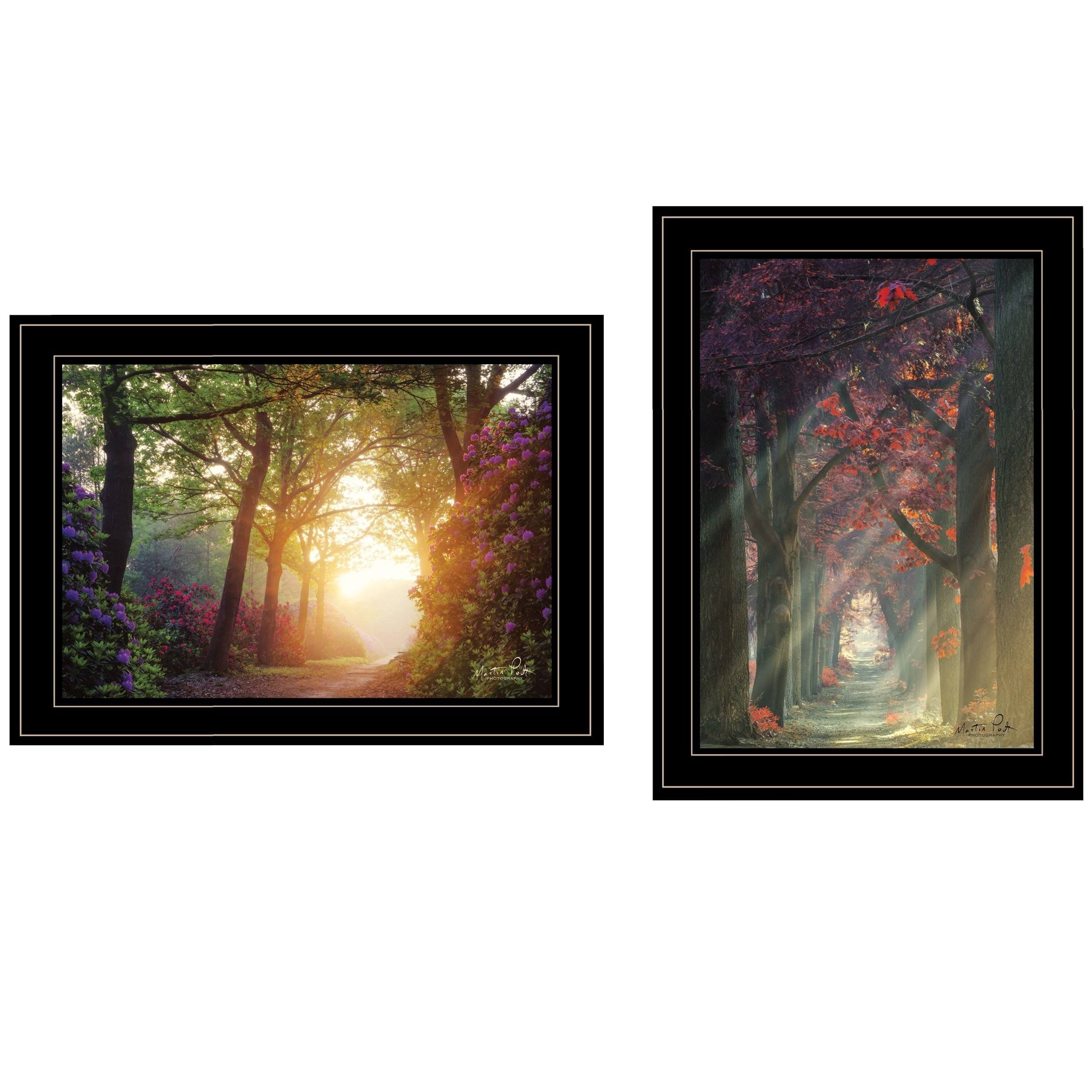Path of Happiness 2-Piece Vignette by Martin Podt, Black Frame