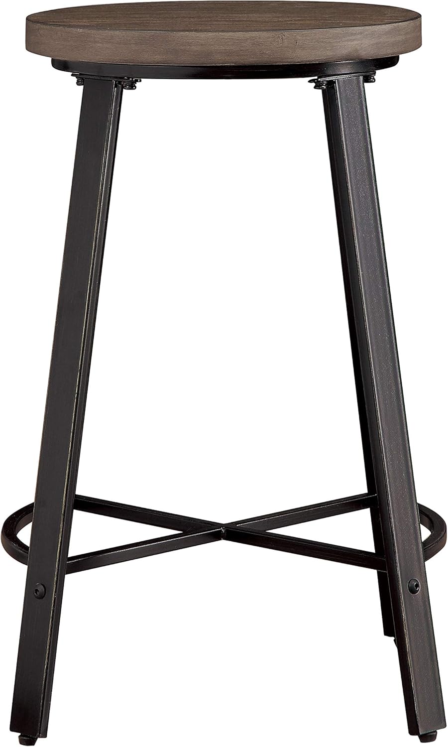 Lexicon Hyacinth Wood and Metal Counter Height Stools (Set of 2), 24