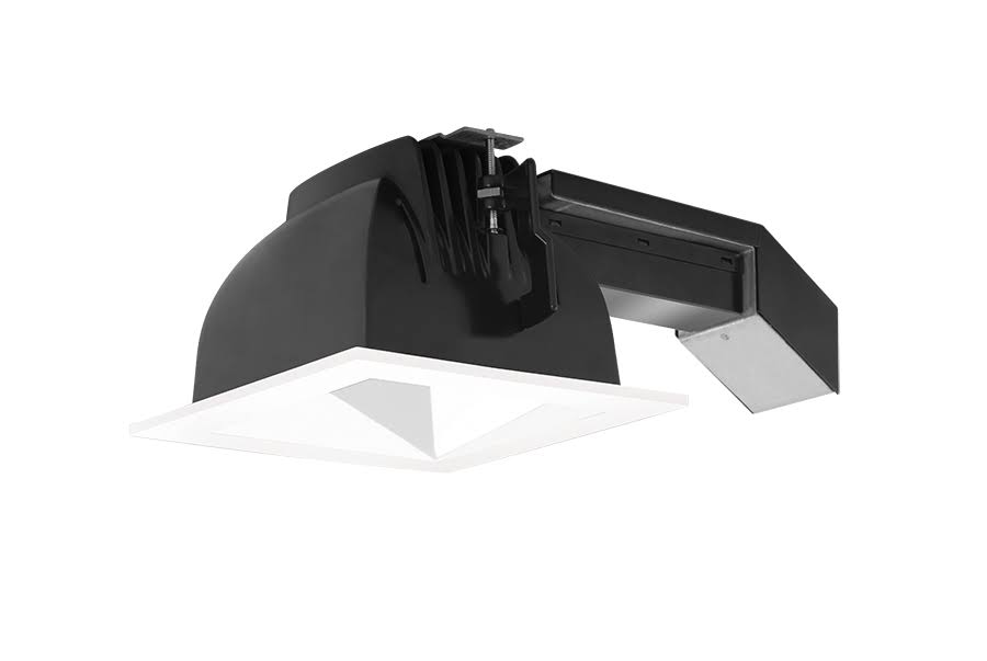RAB RDLED6S26L-80YN-M-B - Remodeler 6x22 Square 26W 3500K Lutron Dimming Driver 80 Degrees Matte Cone Black Ring