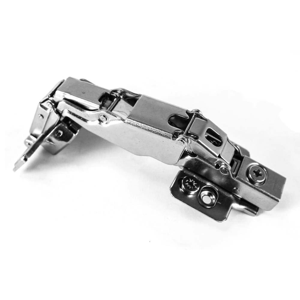 Berta Furniture u0026 Accessories 165-Degree 35 mm Full Overlay Soft Close Frameless Cabinet Door Hinges with Installation Screw