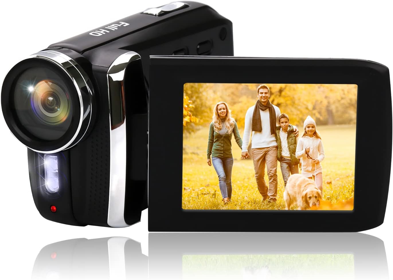 Video Camera Camcorder Vmotal Digital Camera Recorder Full HD1080P 24MP 2.8 Inch 270 Degree Rotation LCD 8X Digital Zoom Camcorder Camera (Black) Pack of 2