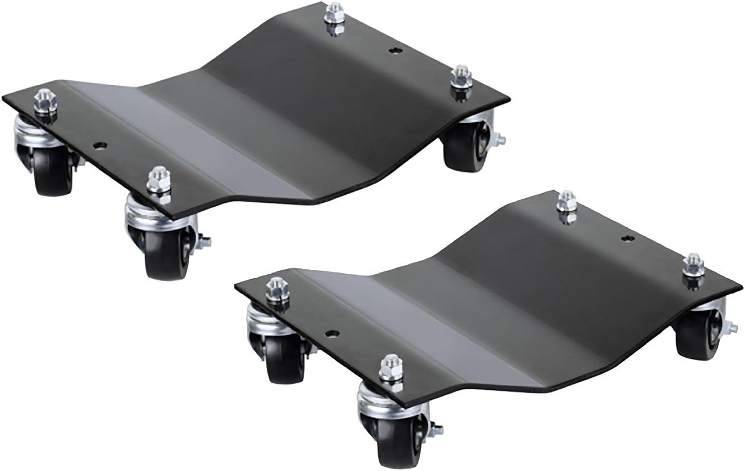 Car Jack Tire Skates - Solid Steel Car Lift dolly Set for Moving Cars, Trucks, Trailers, Motorcycles, and Boats by Pentagon Tools - 4 Pack, Black